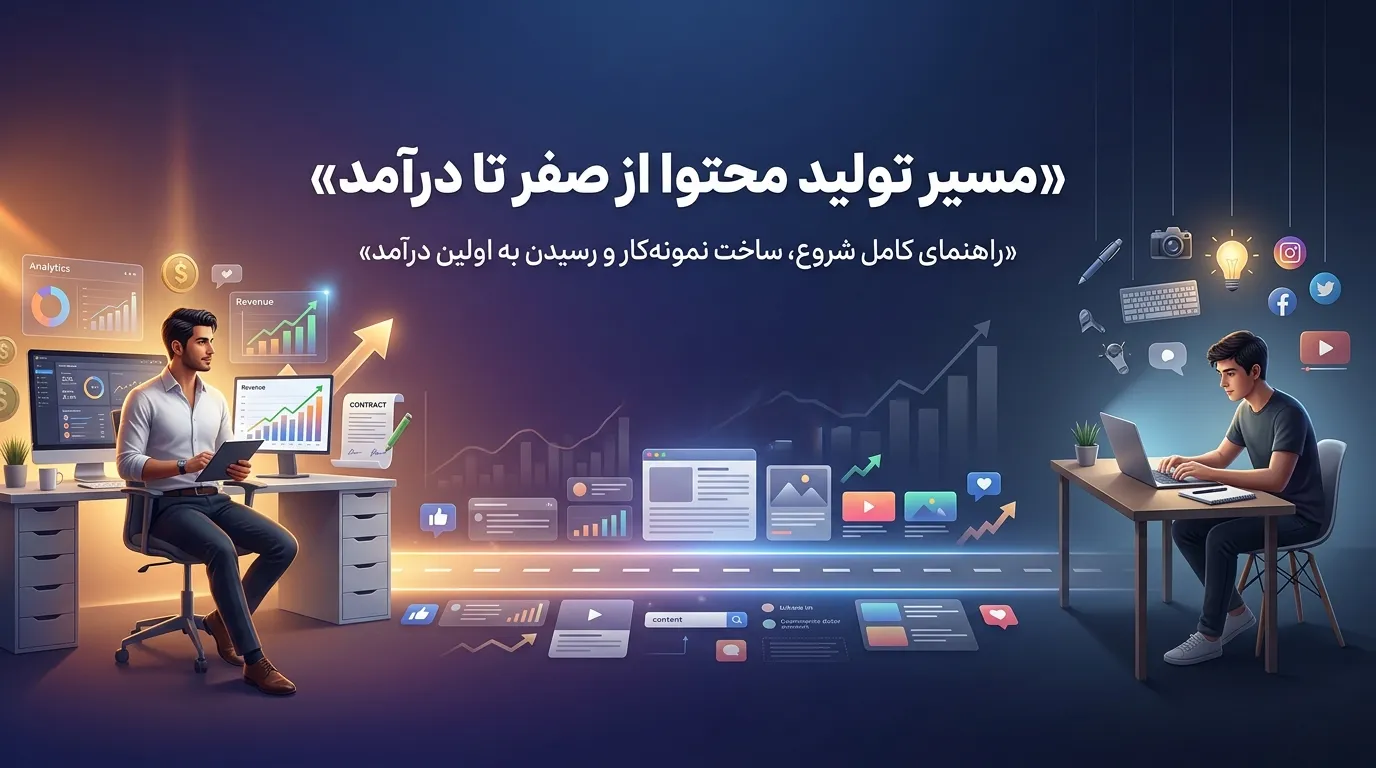 مسیر تولید محتوا از صفر تا درامد
